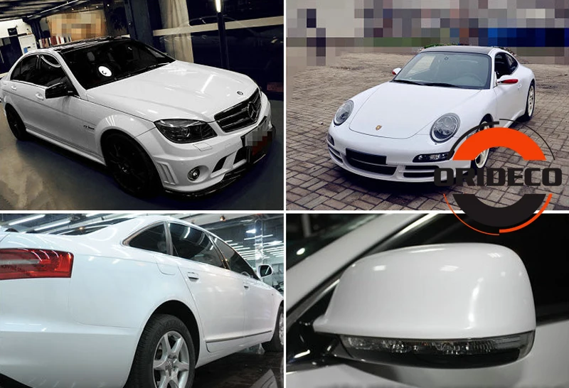 glossy white vinyl film