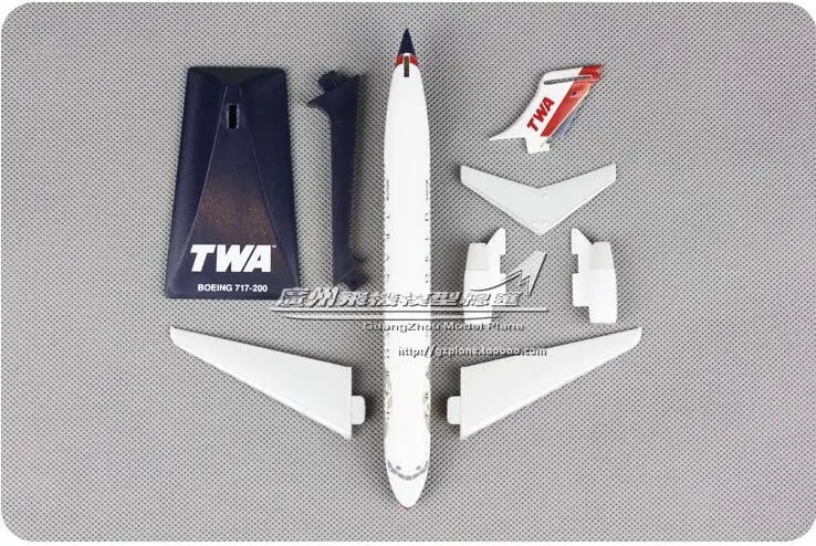 19 см пластиковые воздушные американские авиалинии модель самолета B717-200 TWA Airline модель самолета W Стенд самолет подарок