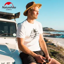 Naturehike hiking короткий рукав Топ унисекс Спортивная футболка дышащий спортивный топ с принтом Футболка для пешего туризма бега отдыха