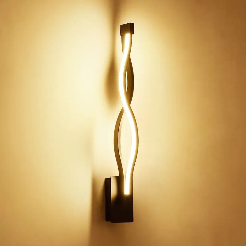Пост-современный светодиодный настенный светильник для коридора, окрашенный алюминиевый зеркальный передний настенный светильник для спальни, модный настенный светильник, светильники