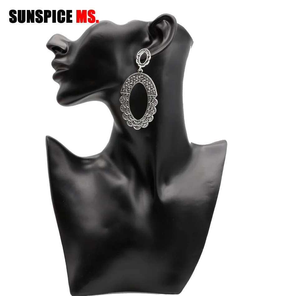 Женские винтажные серьги SUNSPICE MS круглые капельки с отверстиями в виде цветов