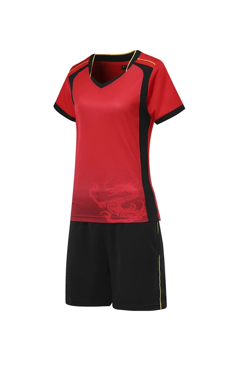 HOWE AO, быстросохнущие женские спортивные костюмы для бега, баскетбола, футбола, тренировочные костюмы, летние комплекты спортивной одежды для фитнеса - Цвет: Красный