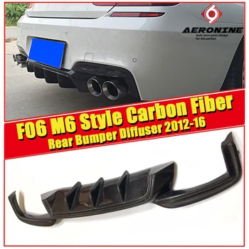 

M6 Look Rear Bumper Diffuser Carbon fiber Fits For BMW F06 6 series 4 DR Sport 640i 640d 650i Diffuser Lip 1:1 Replacement 12-16