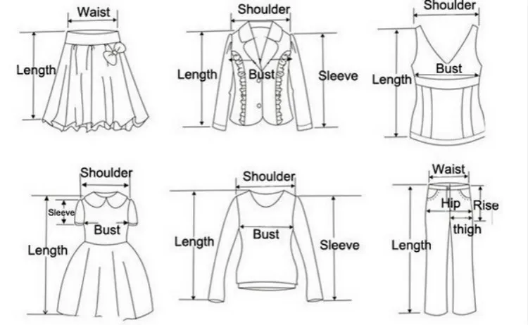 size names