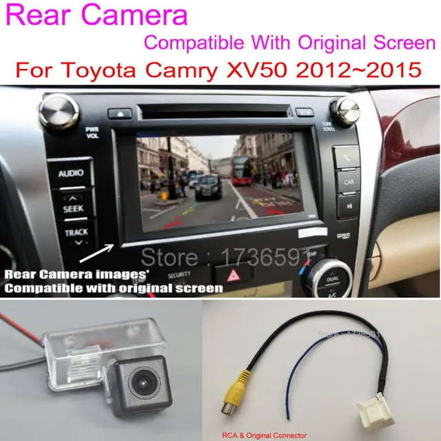 Lyudmila For Toyota Camry XV50 2012~2016 RCA Original Screen Compatible / Car Rear View Camera Sets / HD Back Up Reverse Camera 1