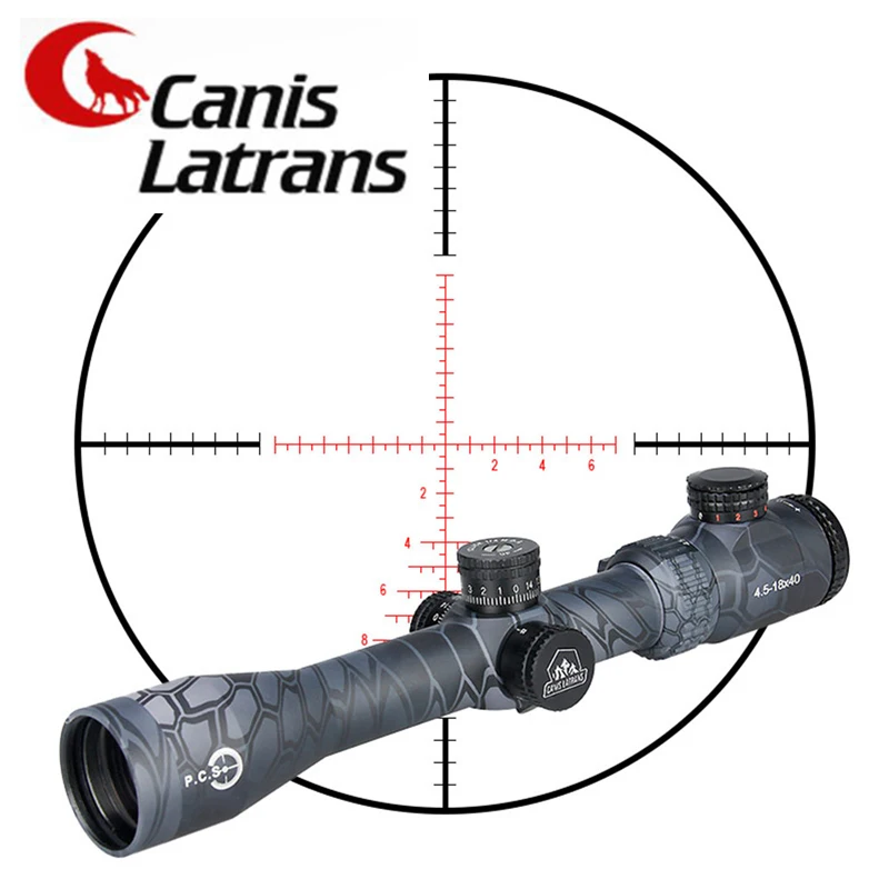 Optic Sight CANIS LATRANS CL1-0287 4.5-18x Cool Outdoor Traveling Rifle Monocular Telescope Coordinate Gun Accessories Optic Sight CANIS LATRANS CL1-0287 4.5-18x Cool Outdoor Traveling Rifle Monocular Telescope Coordinate Gun Accessories