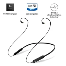 TRN беспроводной Bluetooth кабель HIFI наушники MMCX/2Pin/IE80 разъем поддержка IPX4 использовать TRN V10/V20/V60 TFZ NICEHCK HK6 APT-X APTX