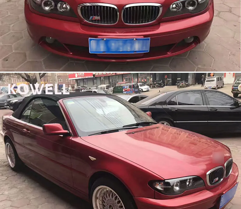 KOWELL автомобильный Стайлинг для BMW E46 316i 318i 320i 325i светодиодный фар 2003 2004 2005 фар би-ксеноновые лампы головного света светодиодный ДРЛ огни для автомобиля