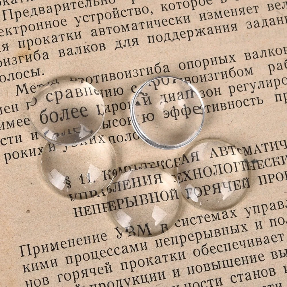 Круглые кабошоны 50 шт./лот 18 мм прозрачная стеклянная плоская задняя часть для