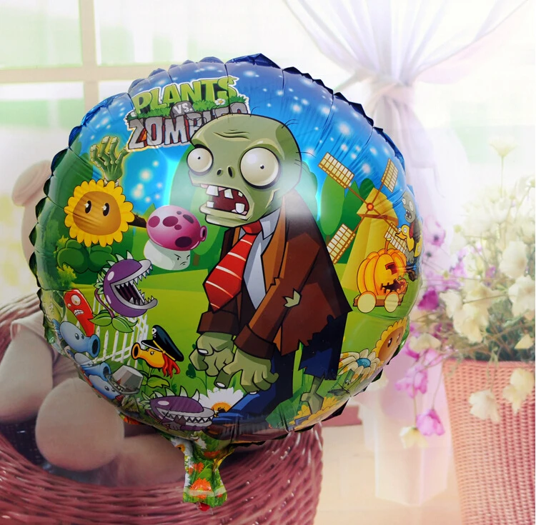 wholesale 100pcs mylar foil balloon Plants Vs Zombies