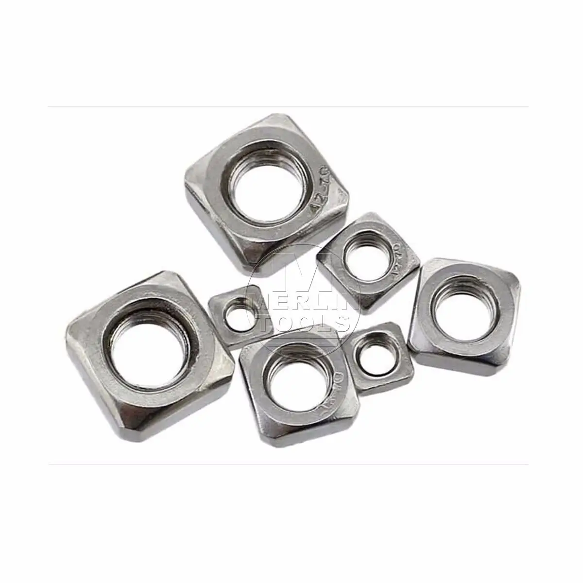

304 Stainless Steel M3 - M10 Set Sqaure Nuts Right Hand Thread Assortment Kit