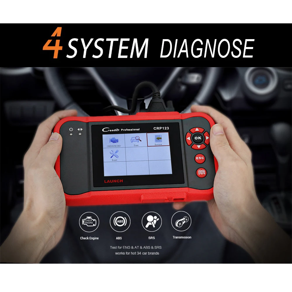 Launch Creader CRP123 OBD2 автоматический диагностический инструмент Бесплатное обновление