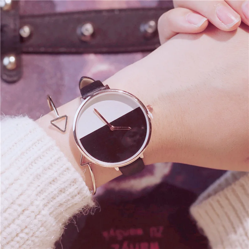 

Luxury fashion splice design creative watch women 2018 high quality popular brand minimalist ladiess quartz wrist watches gifts
