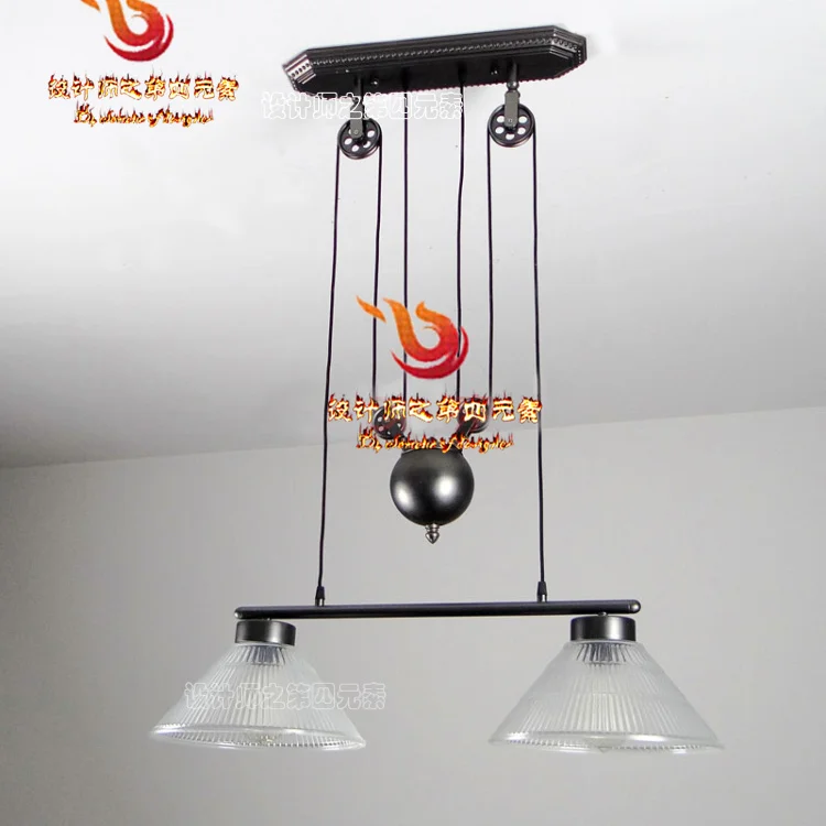 Nordic American country pulley lamp chandelier dining room, billiards
