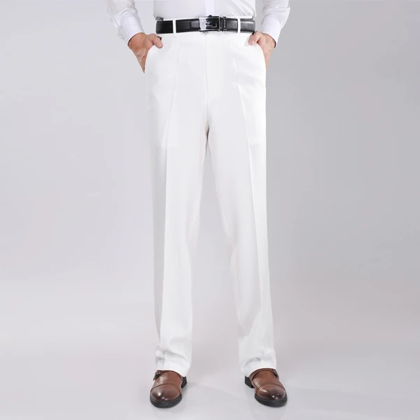 mens white suit pants slim fit