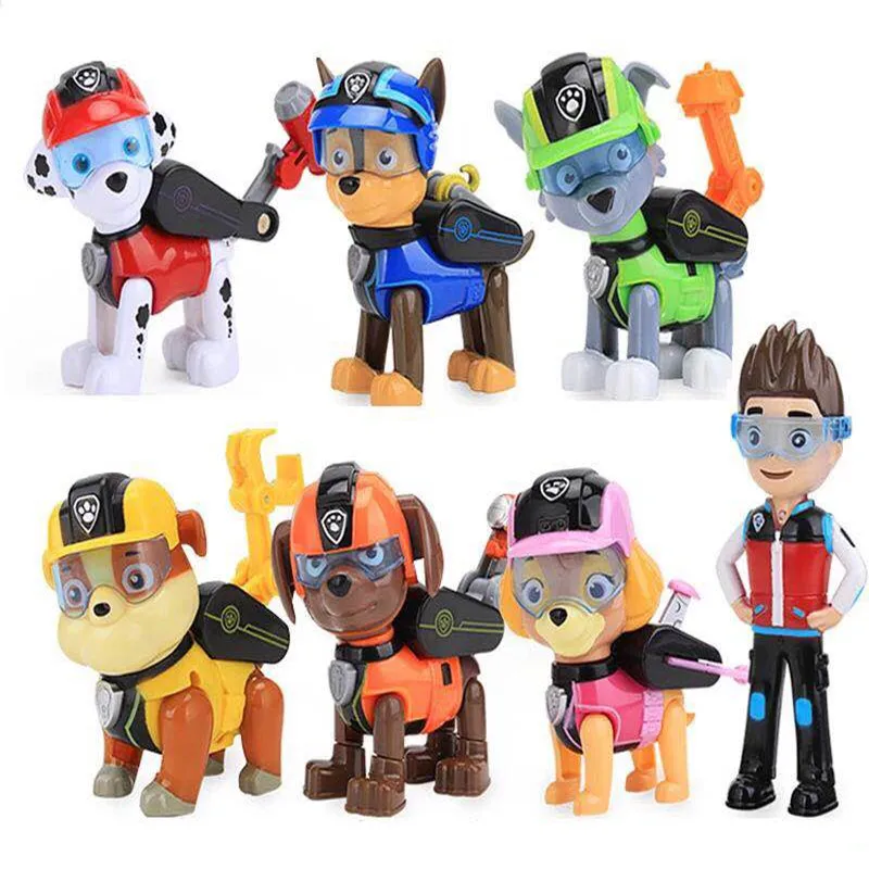 

New Paw Patrol Dog Anime Kids Toys Action Figure Model Patrulla Canina Children Birthday Gifts
