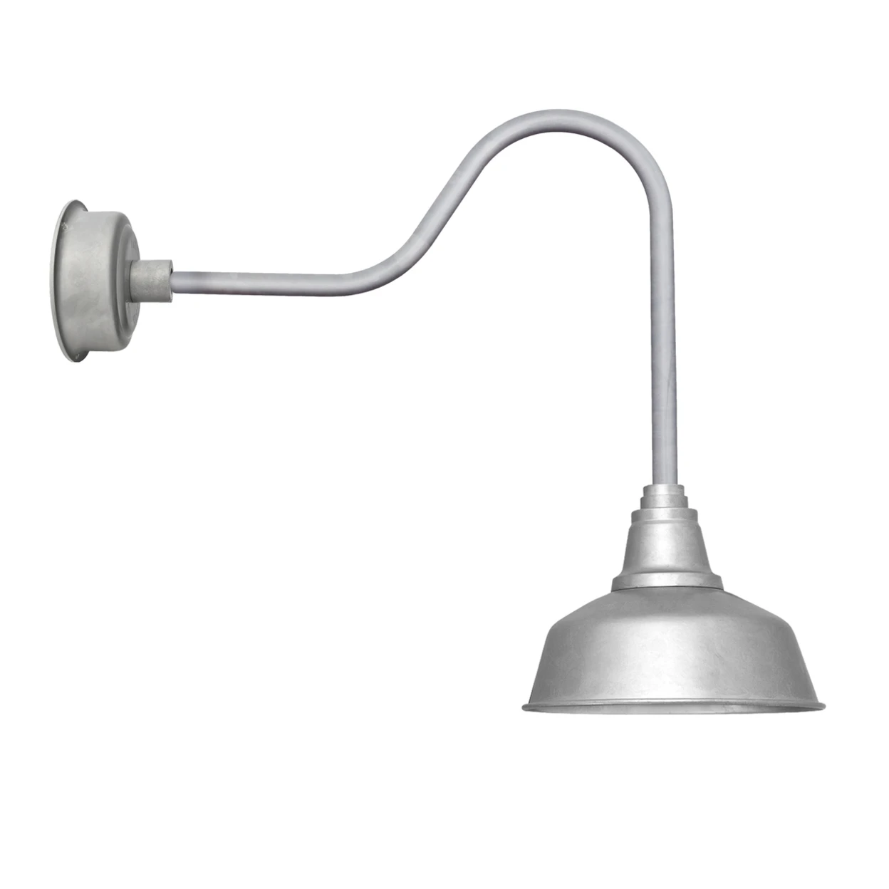14 Sleek Goodyear LED Barn Light in Galvanized Silver