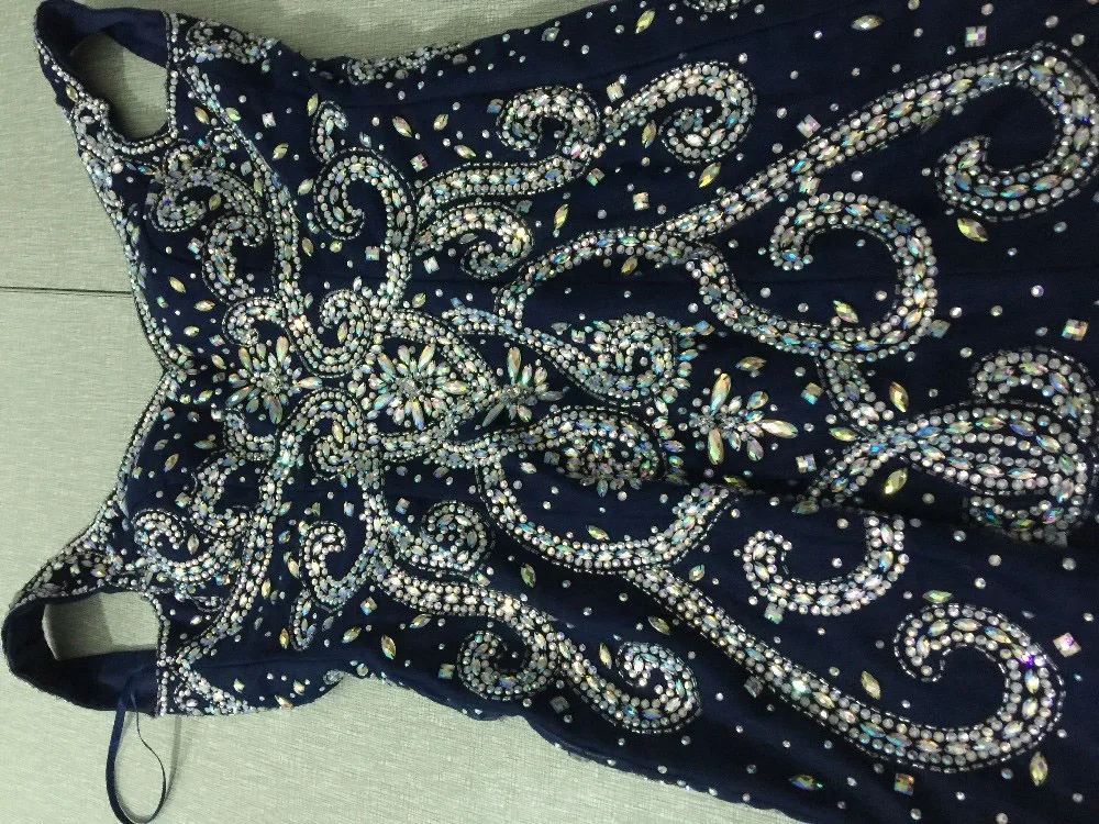 Luxury Mermaid Evening Dress Long 2018 Heavy Beaded Sleeveless Arabic Evening Gown Formal Party Dresses Open Back robe de soiree