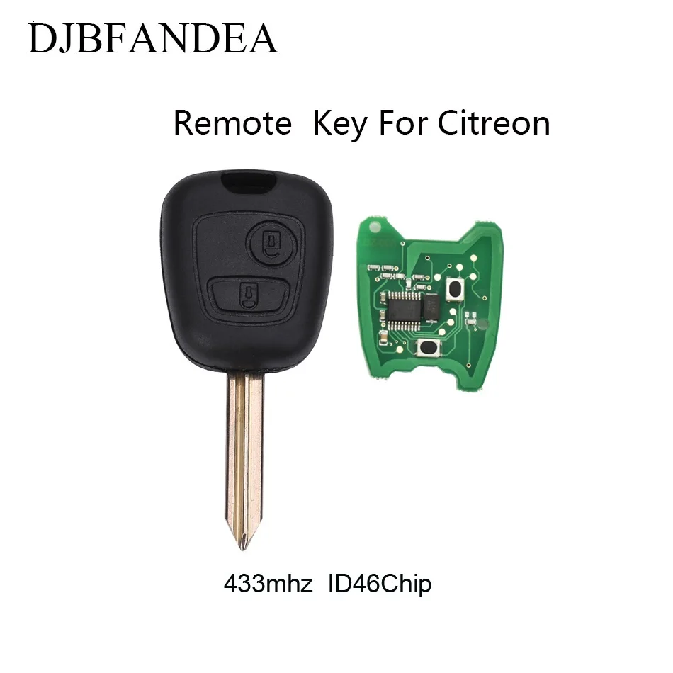 

DJBFANDEA 3Pcs/Lot Remote Car Key For Citroen Saxo Picasso Xsara Berlingo Complete 2Buttons 433MHz Key ID46 Chip SX9 Blade