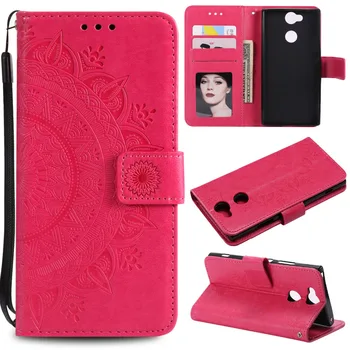 

20pcs/lot Totem flower 3 card wallet flip leather cover case for Sony Xperia L1 L2 XA2 XA2 Ultra XZ2 XZ2 mini XZ3 Z3 Z5 case