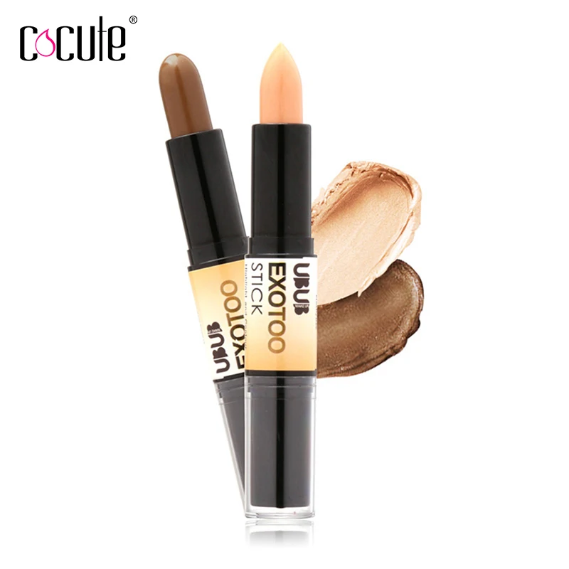 

Makeup Creamy Double-ended 2 in1 Contour Stick Contouring Highlighter Bronzer Create 3D Face Makeup Concealer Full Cover Blemish