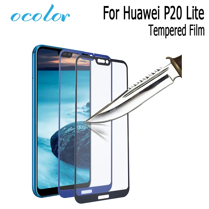 

ocolor For Huawei P20 Lite Steel Tempered Glass Film Protective Replacement Screen Guard For Huawei P20 Lite Mobile Phone
