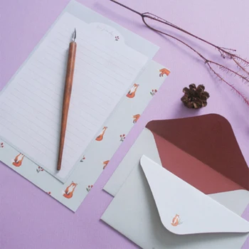 

1 Set Mini Envelopes Cute Animal Paper Letter Love Sets Writing Paper Letter Paper Office School Supplie Gifts Invitation Letter