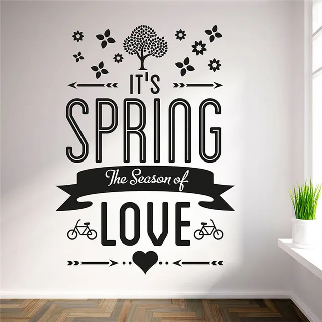 sweet decals 'it's spring the season of love' vinyl wall art