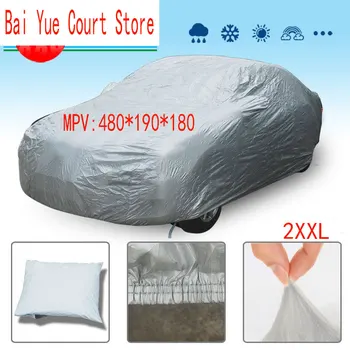 

Full Car Cover Sun UV Heat Dust Rain Snow Resistant All Weather Protection 2XXL MPV:480*190*180