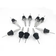 10 шт./лот Нержавеющая сталь Черный оливковое масло свободного потока Pourers ликер трава бутылка Pourer вина дозатор носик