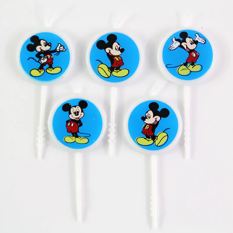 

Mickey Mouse Cartoon Candles Kids Birthday Party Decoration Cake Cupcake Toppers Birthday Candle Party Supplies 5pcs/lot