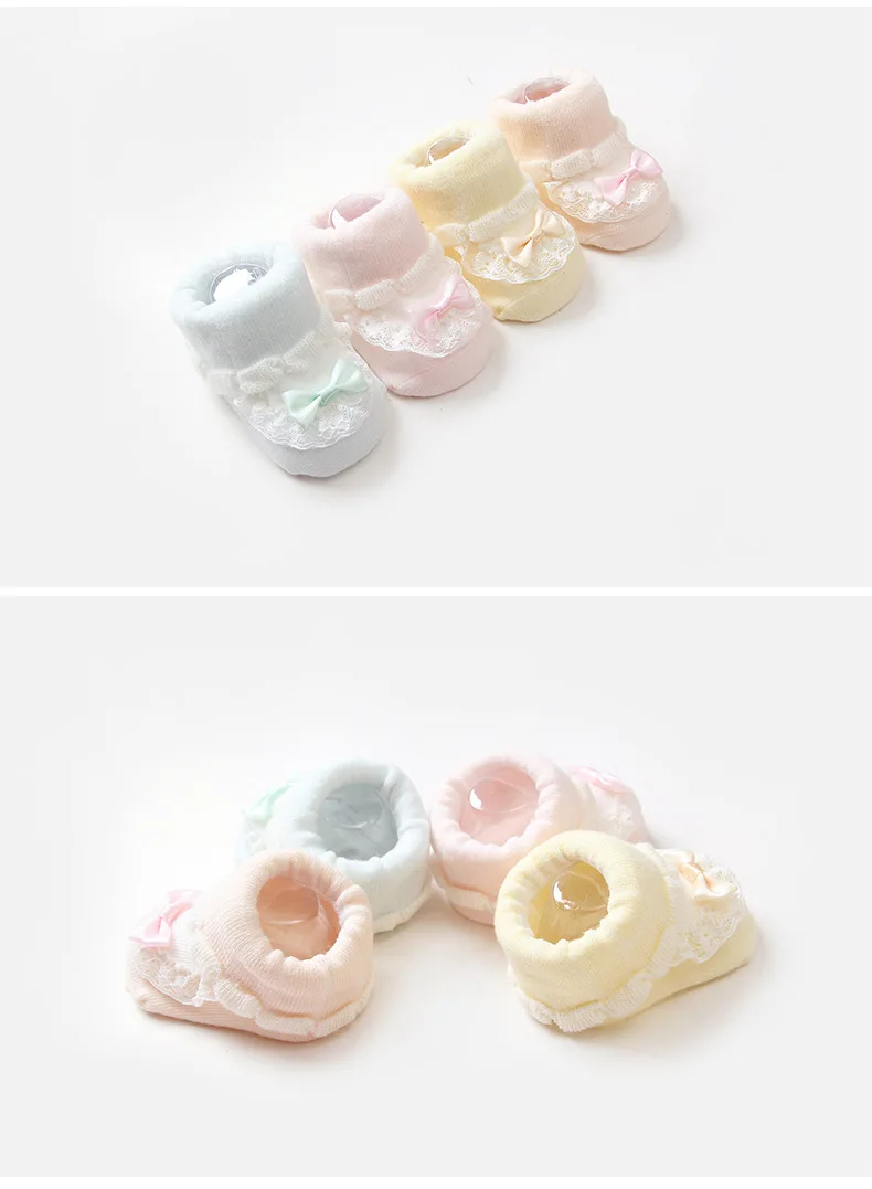 Kidadndy/носки для малышей г. Новые хлопковые кружевные нескользящие носки для новорожденных носки принцессы без костей, H0024
