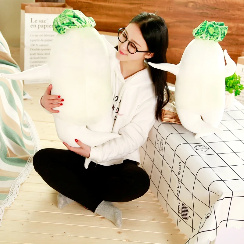 1 шт. 45/60/80 см Моделирование белый редис плюшевые игрушки Kawaii завод подушки