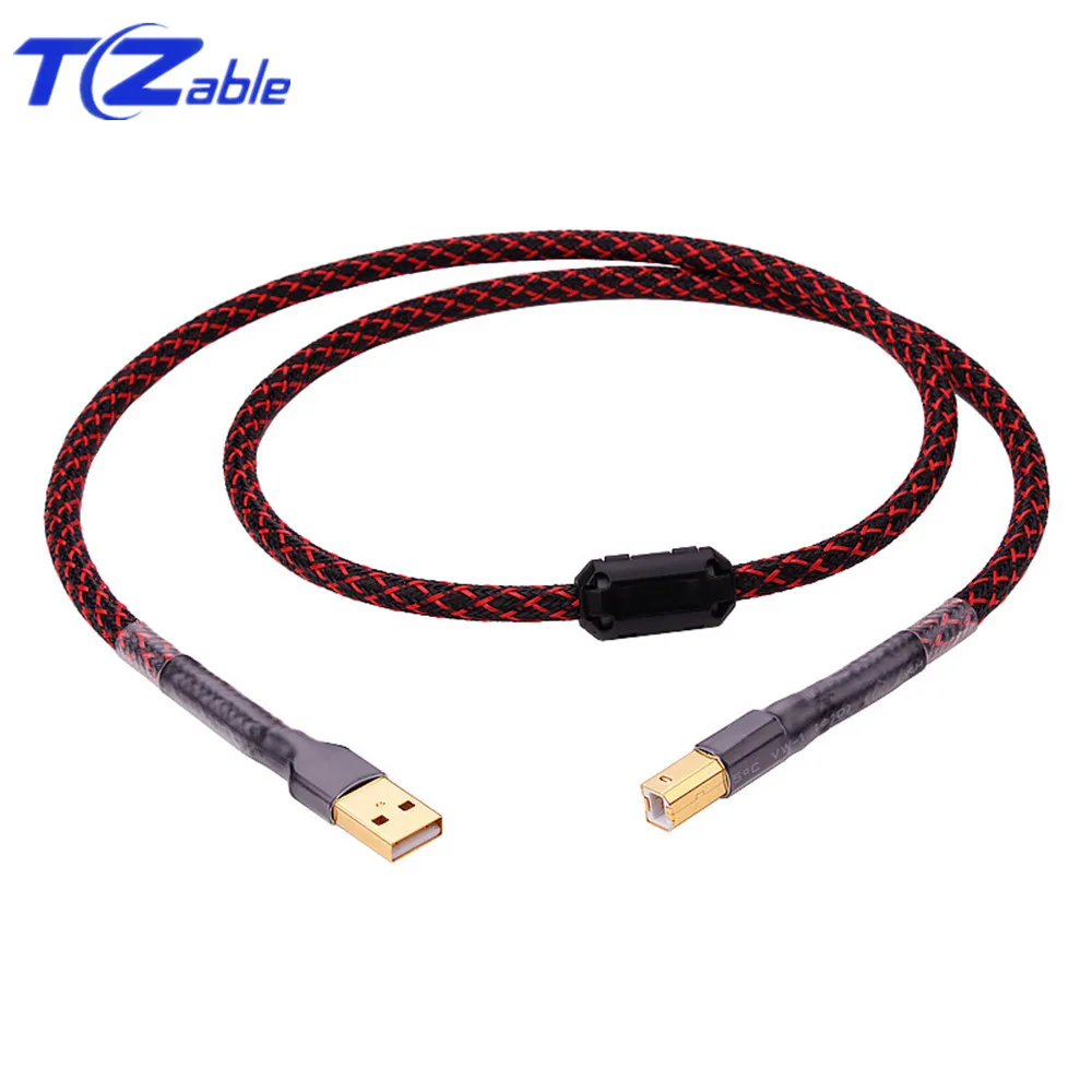 USB кабель-удлинитель USB AB Line DAC USB декодер кабель для передачи данных USB для камеры компьютера принтера внешняя звуковая карта 1 м 1,5 м 2 м 3 м - Color: Red Black