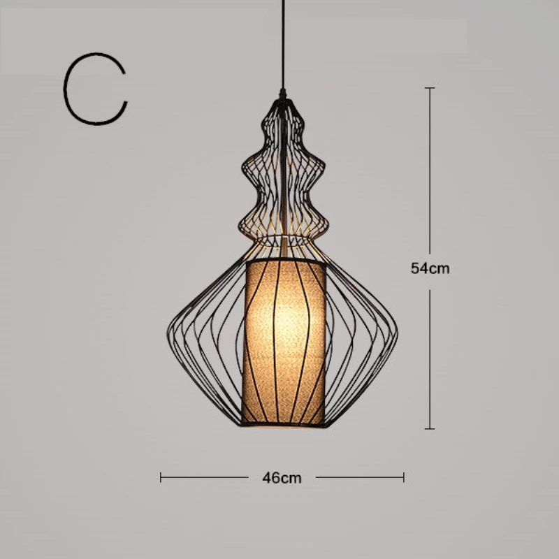 BDBQBL, современный американский подвесной светильник для столовой, спальни, подвесной светильник, винтажное домашнее освещение, Подвесная лампа - Цвет корпуса: Black C