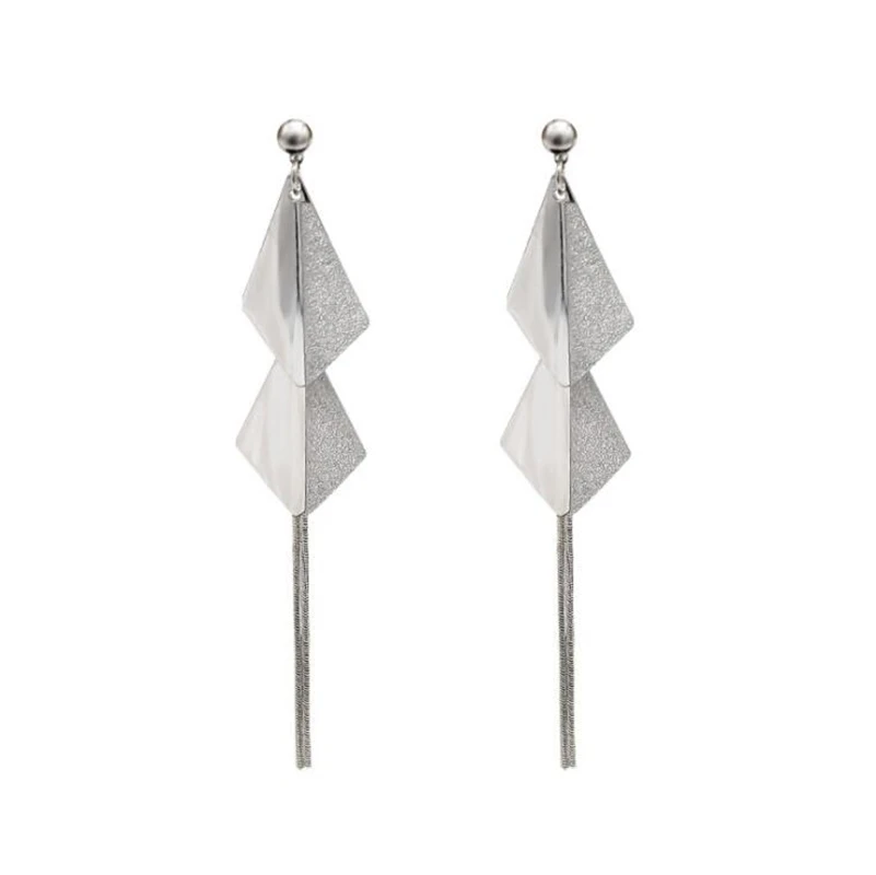 

European And American Hiphop Geometry Women Earrings Long New Hyperbole Personality Pendant Earring Wedding Jewelry Wholesale