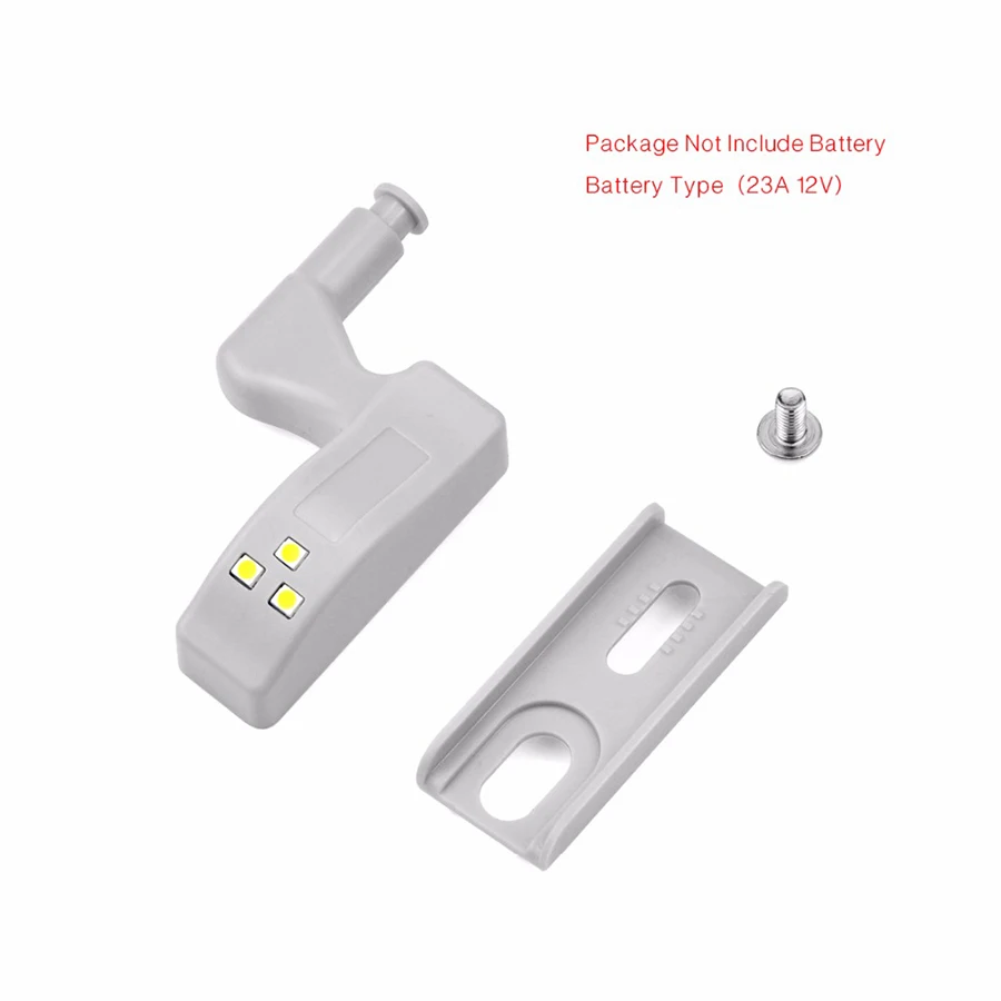 

2pcs Mini 3LEDS Hinged Cabinet LED Lights Battery Operated Suitable for Kitchen Office Hotel Cabinet Wardrobe @