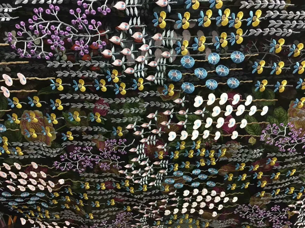 

French Net Lace Fabric 2018 Latest african guipure lace fabric with stones mesh tulle fabric GREEN BLACK