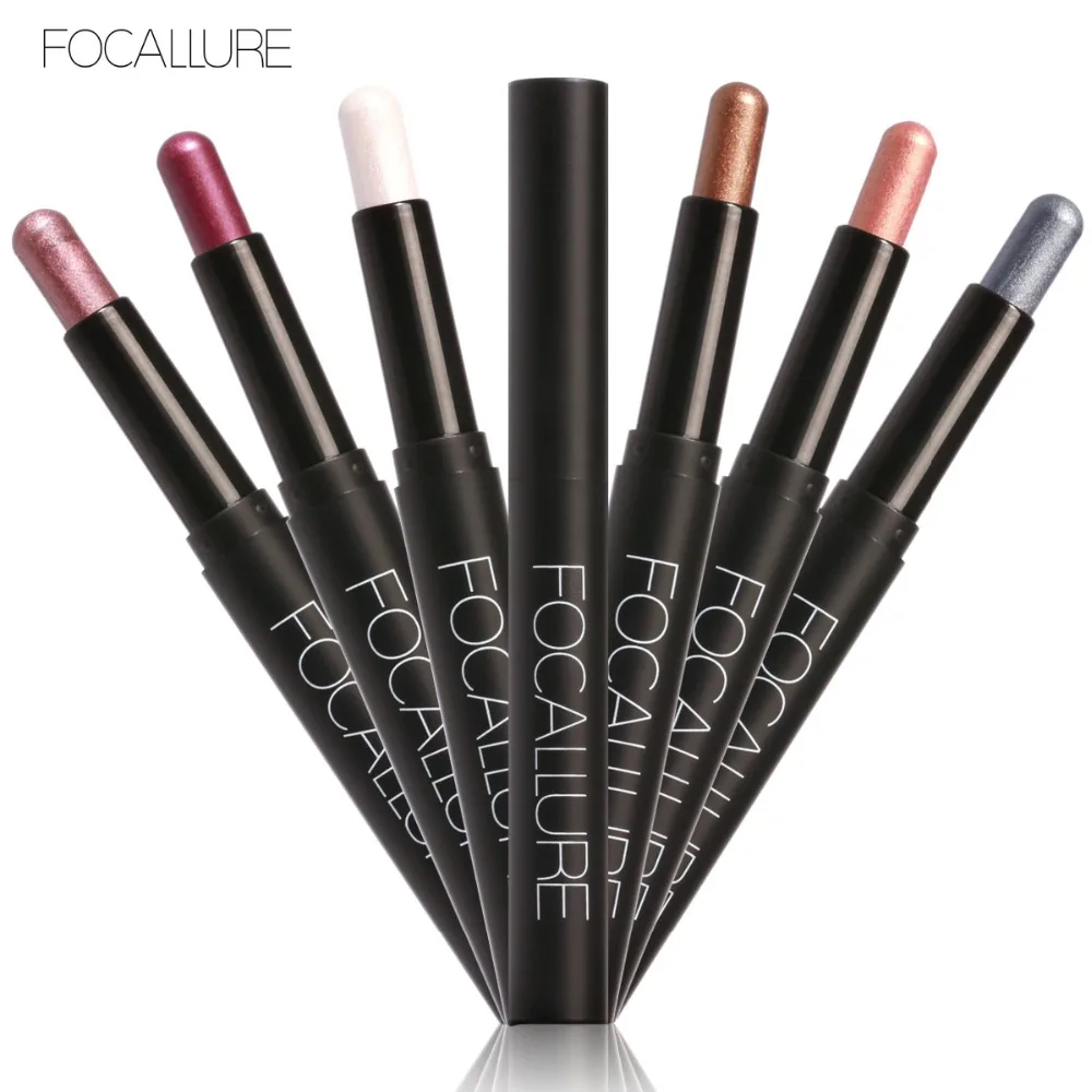 

FOCALLURE 12 Colors Eyes Makeup Liner Combination Eyeshadow Pencil Sticker Easy to Wear Long Lasting Shimmer Tools