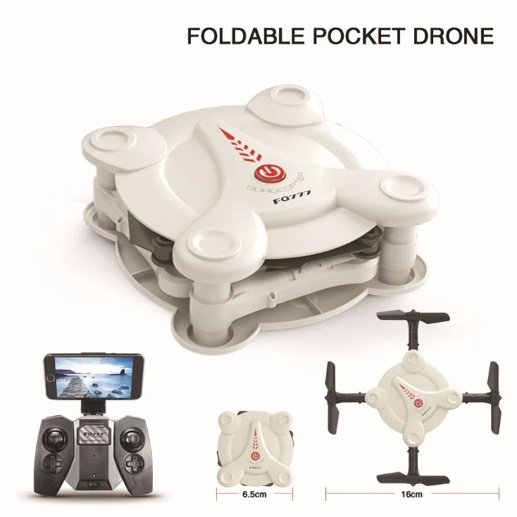 Горячая RC детская игрушка FQ 17W 2 4G Радиоуправляемый Дрон с складной рукояткой wifi FPV