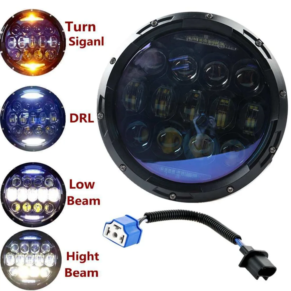 

For Harley Daviddson motorcycle 7 Inch Projector Headlights Set with DRL/Amber Turn Signal For Jeep Wrangler JK TJ