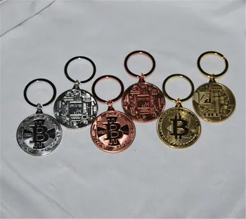 

6pcs/lot, Free Shipping,2018 Bitcoin Keychain Music Band keyring