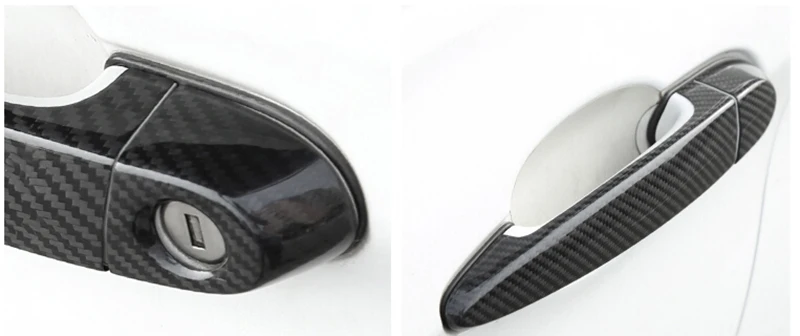 Для BMW углеродное волокно Автомобильная дверная ручка наружная отделка крышки для BMW 1 серия E82 E87 F20 2007- наклейка