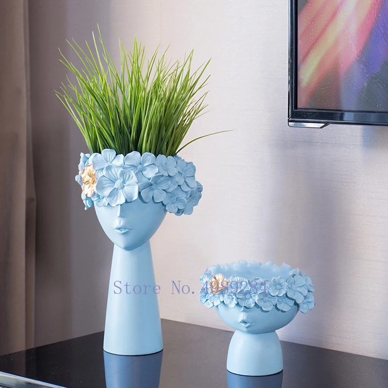 Nordic Resin Flower Fairy Desktop storage organization Flower arrangement Modern home decoration ornaments accessories