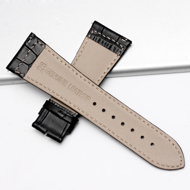 26 мм Натуральная кожа watchbnd Высокое качество для Franck Muller мужские часы кожаный ремешок без пряжки Бесплатные инструменты