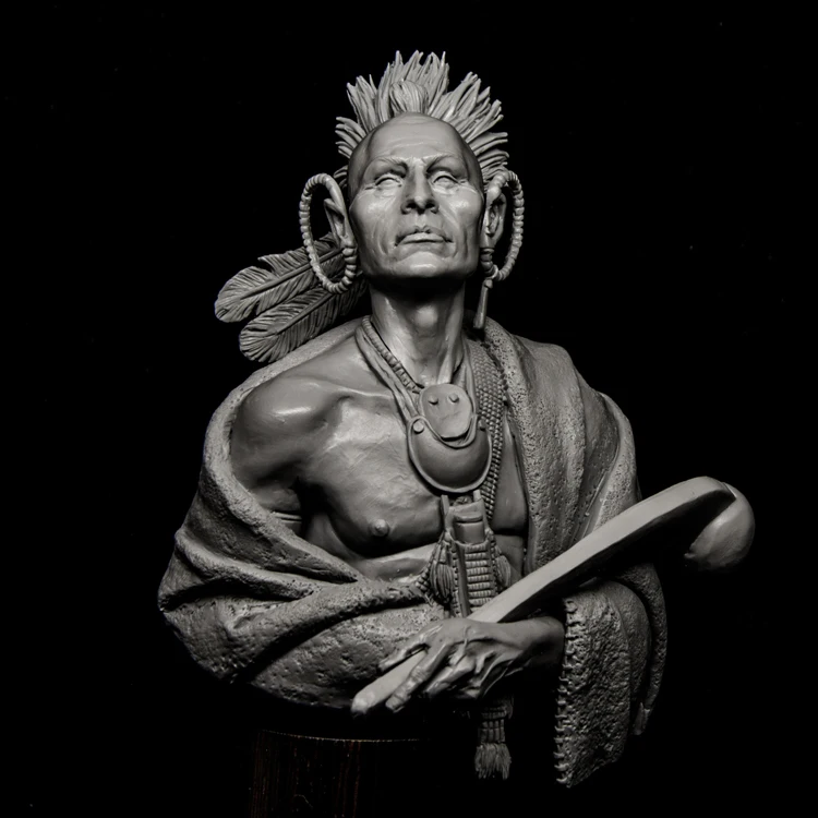 

Free Shipping 1/10 Scale Unpainted Resin bust Mohawk collection bust