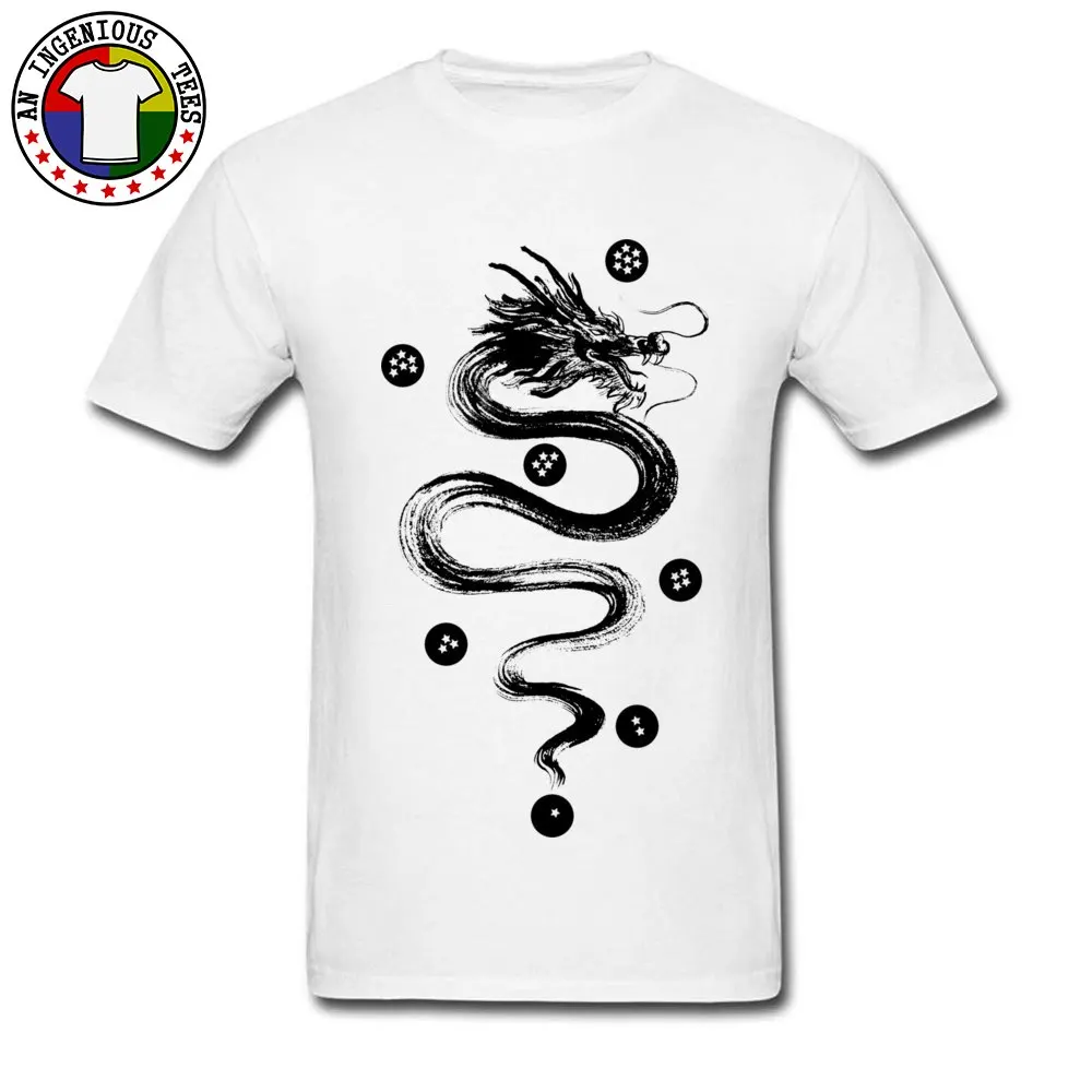 Tops Shirt dragon paint Summer Autumn Cheap Comics Short Sleeve 100% Cotton Round Neck Men T-Shirt Comics Tee-Shirt dragon paint white