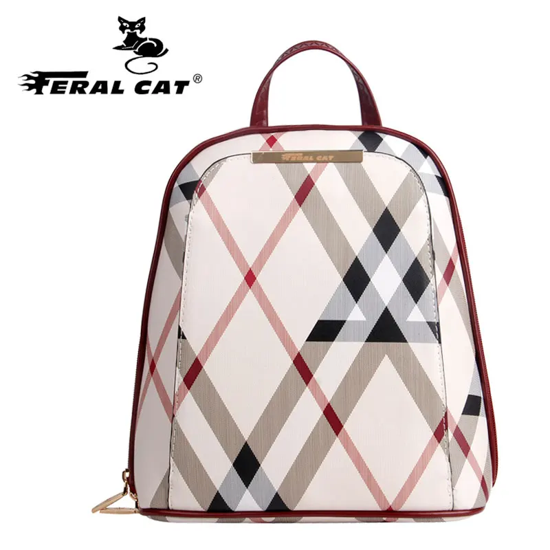 

FERAL CAT Backpack Women Casual Quality PVC Leather Retro Knapsack Female Vintage Big Capacity Sling Bag bags Backpack Women