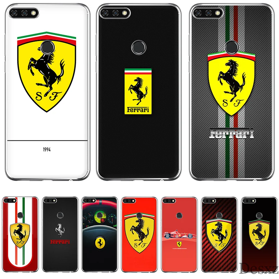 

Desxz Ferrari Car Logo Case For Huawei P20 P10 P9 P8 Lite Pro Plus P Smart Mini Cover Phone Bag Hard shell