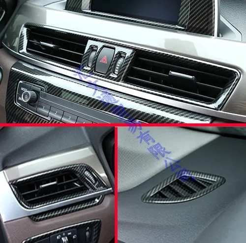 

For BMW X2 F39 2018 2019 Carbon Fiber Style Air Vent Outlet Cover Dashboard Trim Bezel Frame Molding Garnish Accent Styling